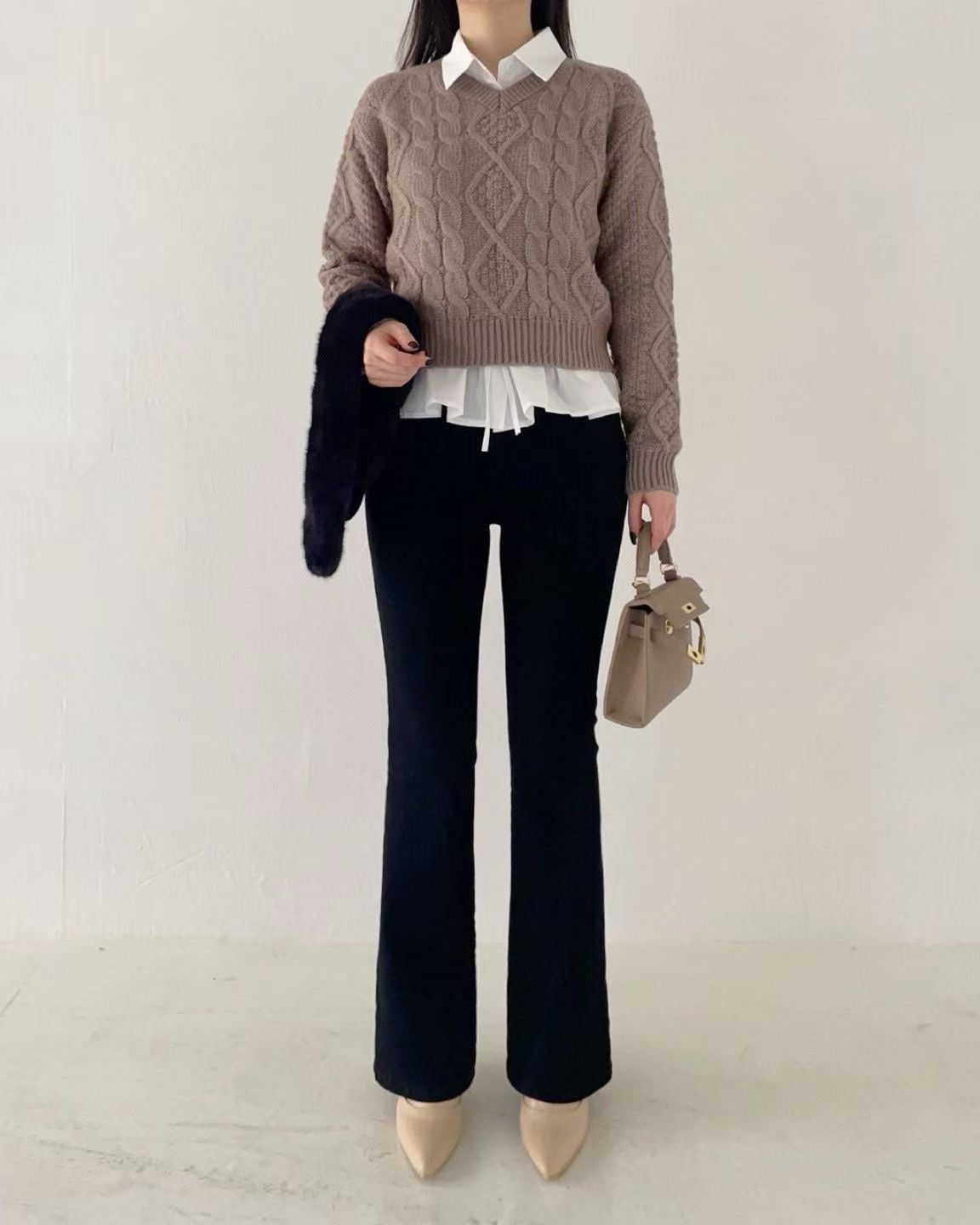 韓國 HowLuk 牛仔褲 刷薄毛 (冬季款)【H2562】