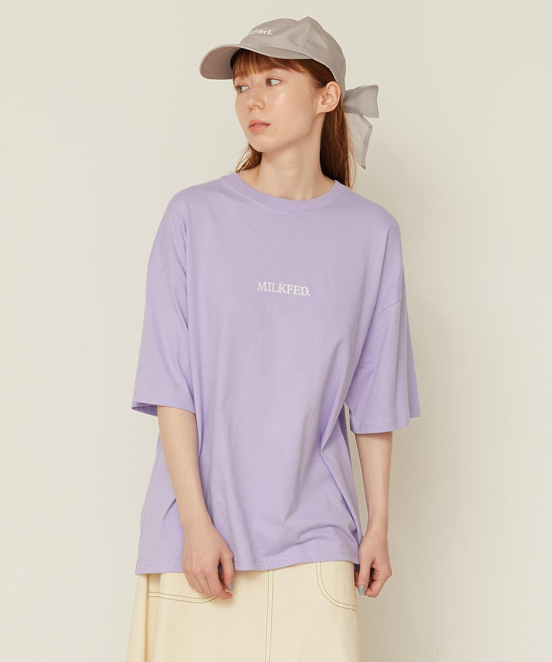 日本直送 MILKFED DONUT AND LOGO WIDE S/S TEE【SJ030】