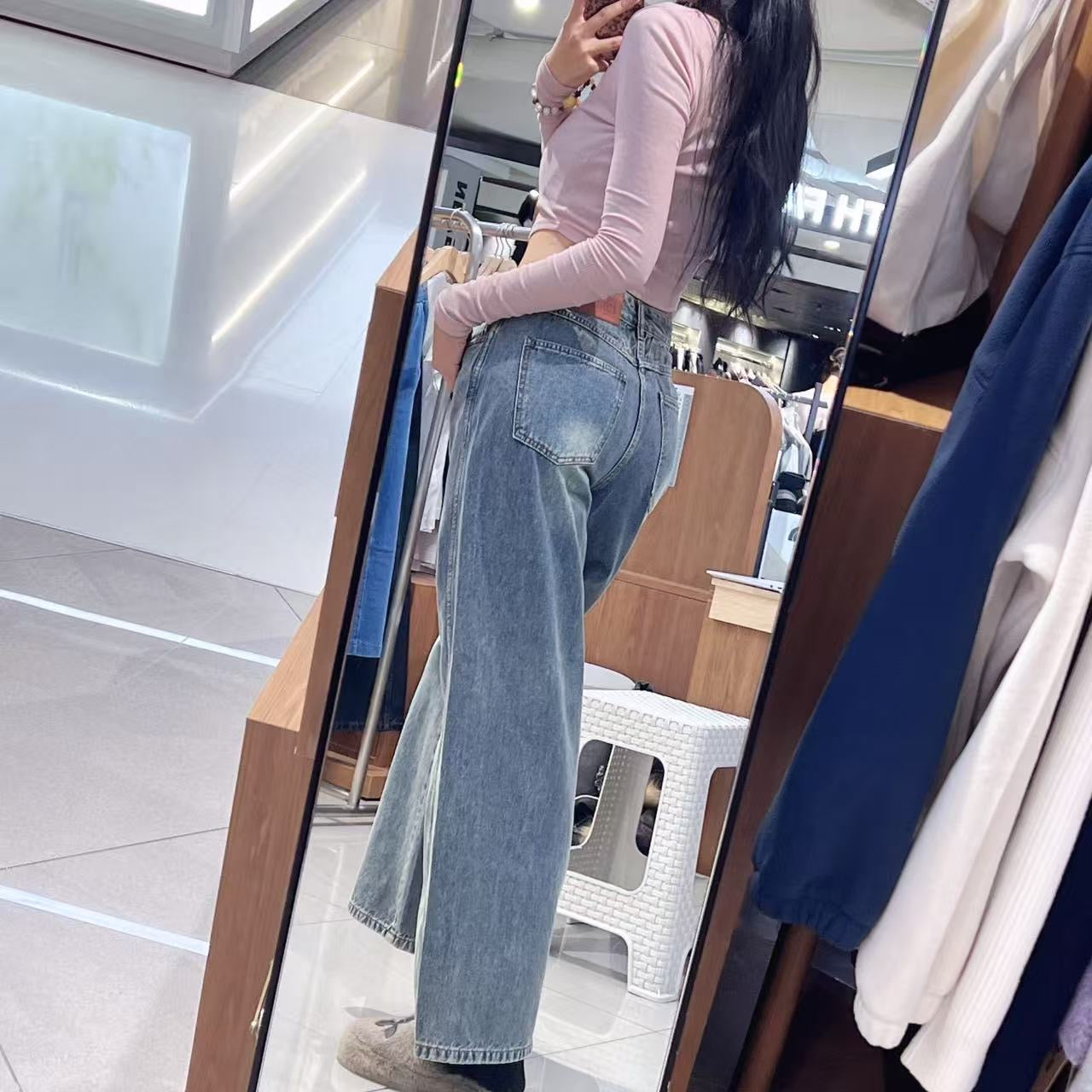 韓國 Marithe Francois Girbaud W Vintage Washed Denim Pants【MF733】