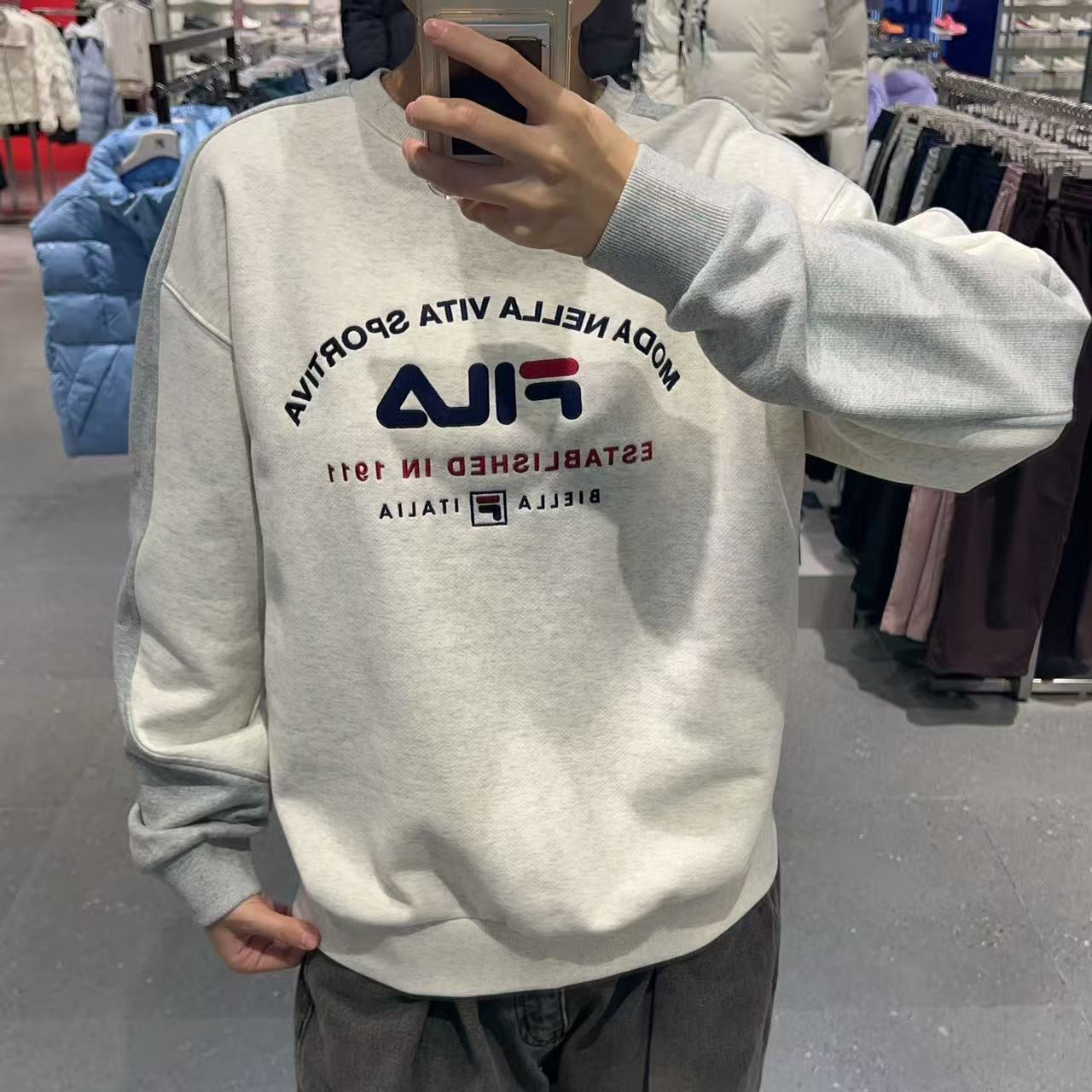 韓國 FILA Colorblock Logo Long Sleeve【FA030】