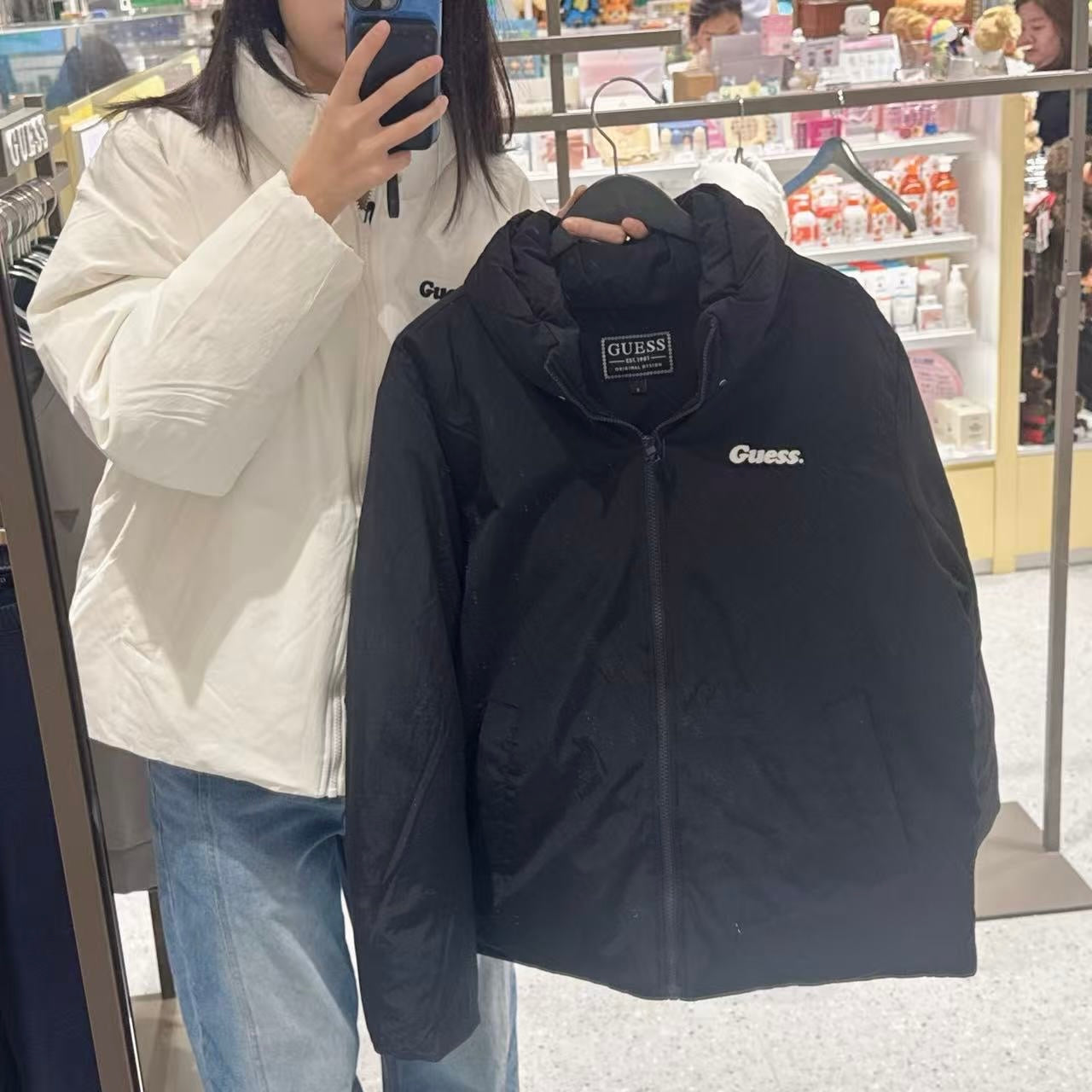 韓國 Guess Uni Pom-Pom Puffer Jumper (鴨絨)【GU024】