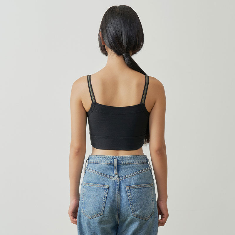Comfort Lab Casual Strap Cotton Crop Top【LL044】