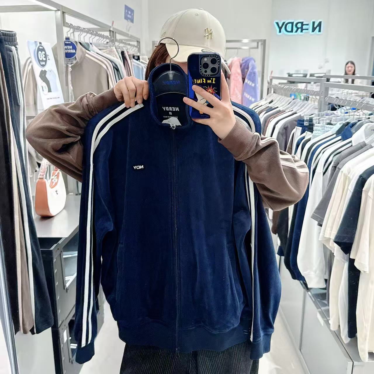 韓國 Nerdy Uni Velour Track Top【NY077】