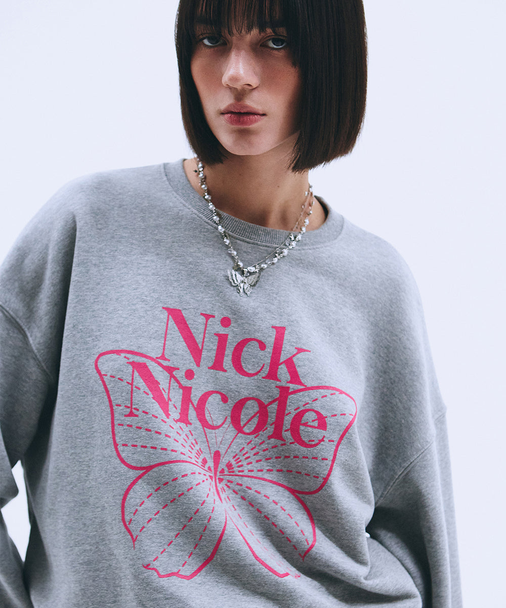 韓國 Nick Nicole Butterfly Signature Sweatshirt【NK001】