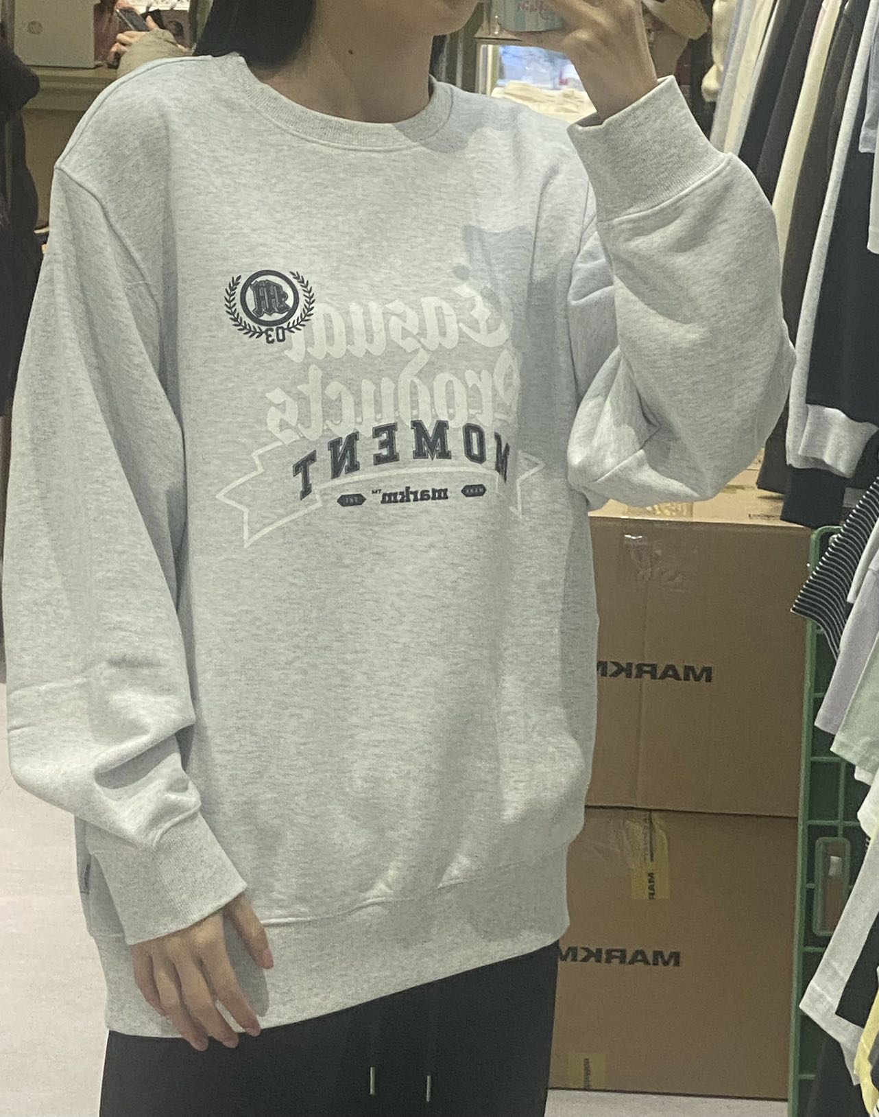 韓國 Markm MOMENT PRINTING SWEATSHIRT【MA044】 - STT Mall HK 靚太網購