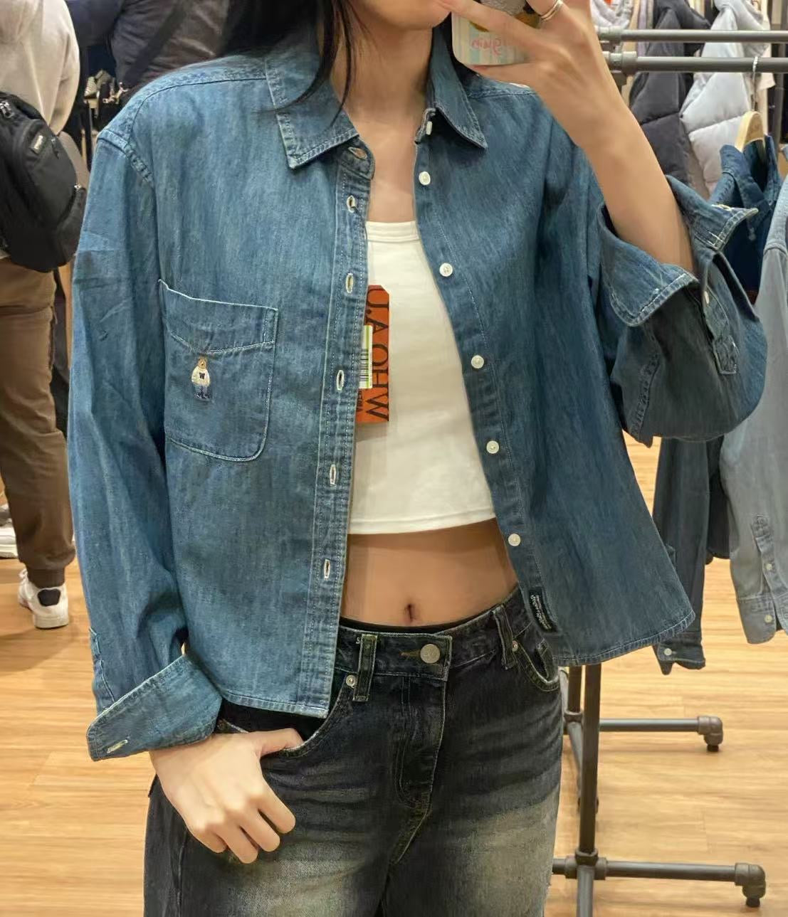 【現貨】韓國 Who.A.U Steve Crop Denim Shirts【WA074】 - STT Mall HK 靚太網購