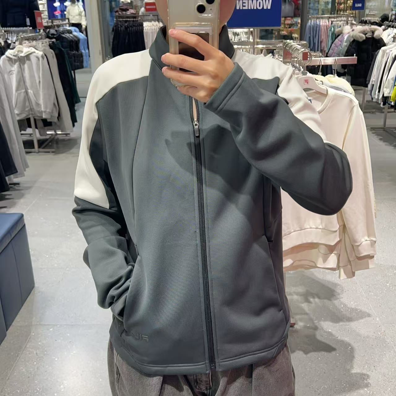 韓國 FILA Fleece Colorblock Training Jacket【FA044】