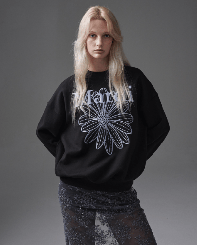 韓國 Mardi Mercredi SWEATSHIRT FLOWERMARDI NEEDLEWORK