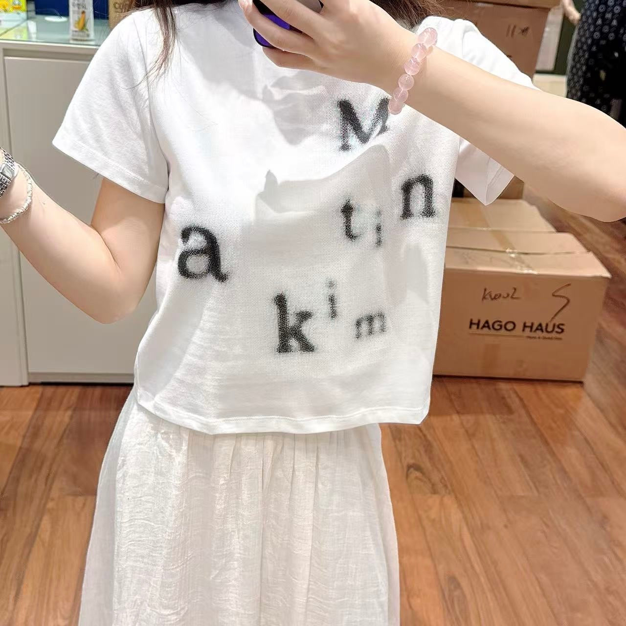 韓國 MK Crop T-Shirt【MK007】