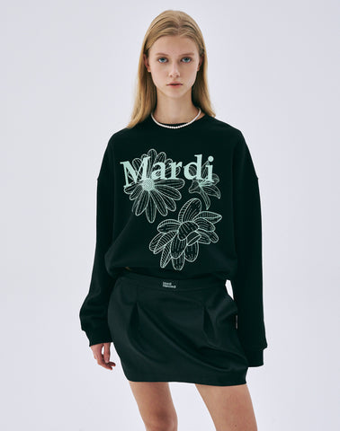 韓國 Mardi Mercredi SWEATSHIRT TRIPLE FLOWER - STT Mall HK 靚太網購