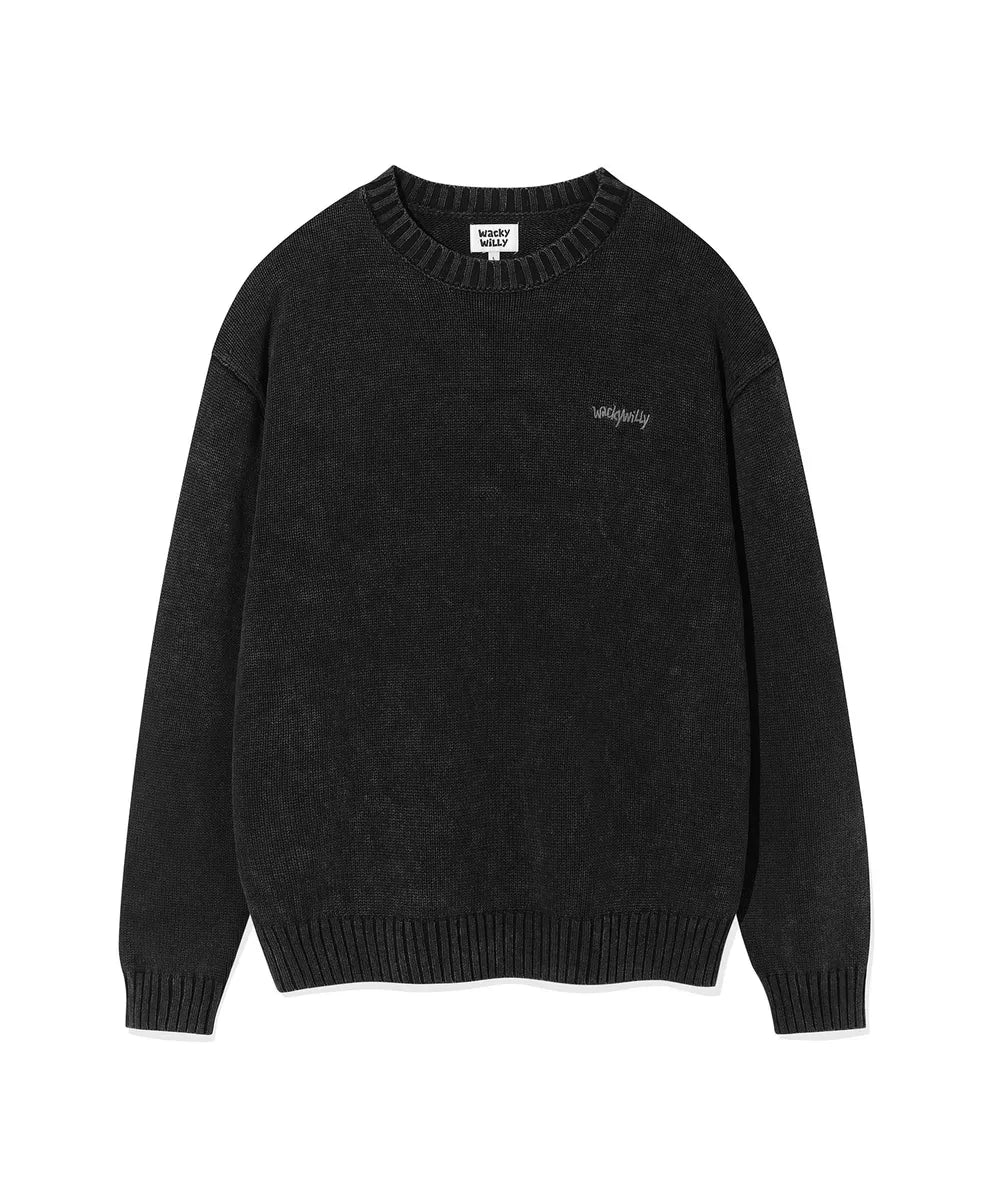 韓國 Wacky Willy Garment Wash Pullover Knit【WW080】