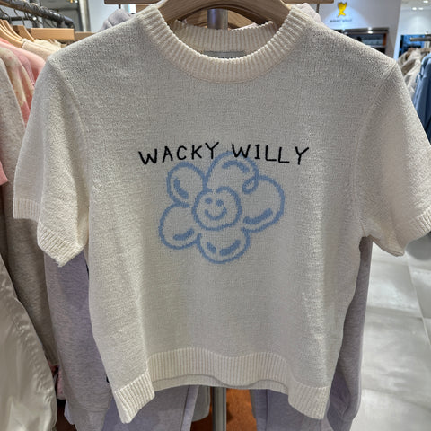 韓國 Wacky Willy Women's Wappen Crop Knit【WW145】