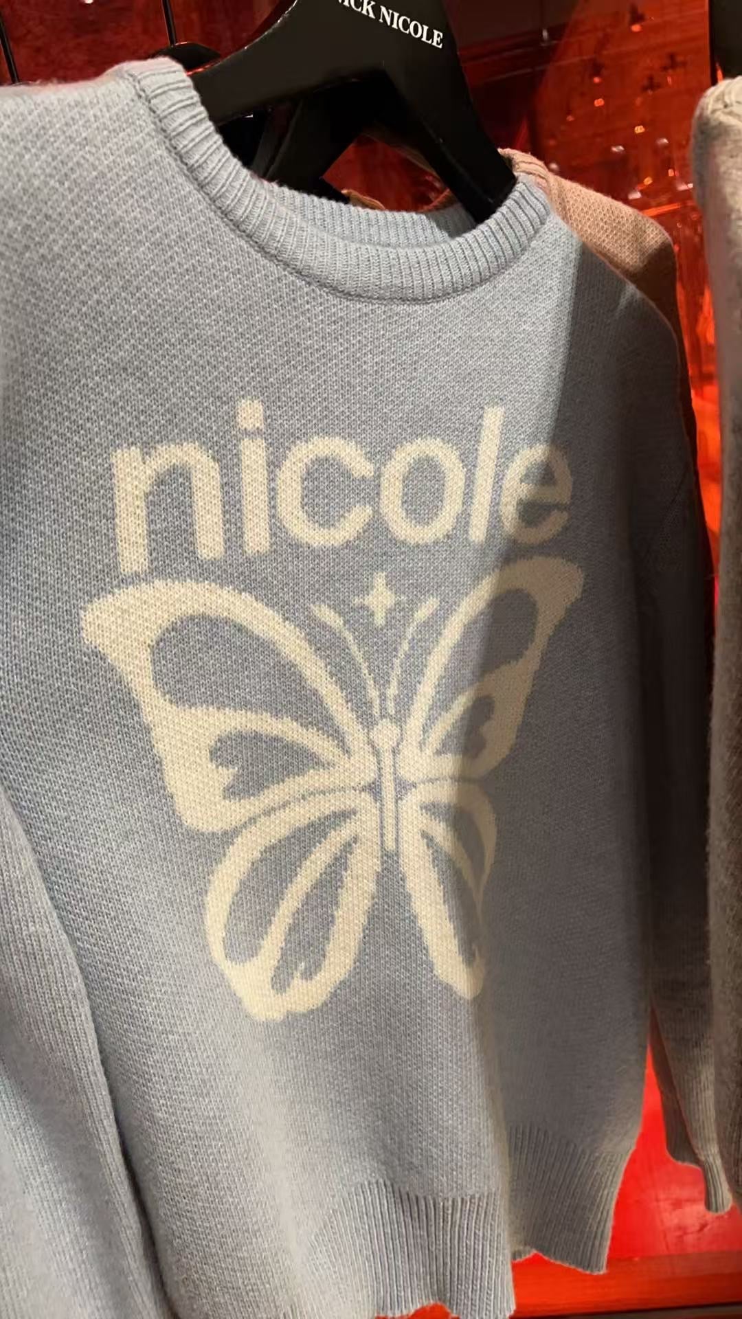 韓國 Nick Nicole Cashmere Butterfly Star Pullover 【NK023】