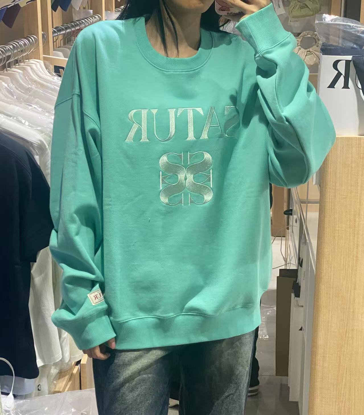 韓國 Satur (W) Classic Logo Sweatshirt【SR002】