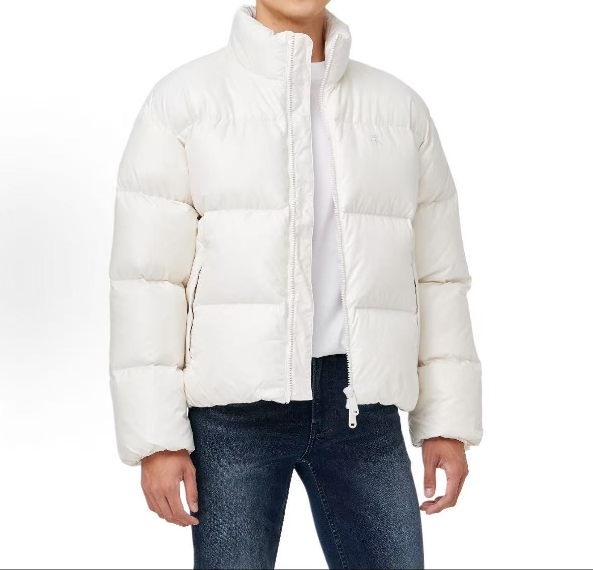 韓國 Calvin Klein Unisex Stand Collar Glossy Down Puffer Jacket【CK001】