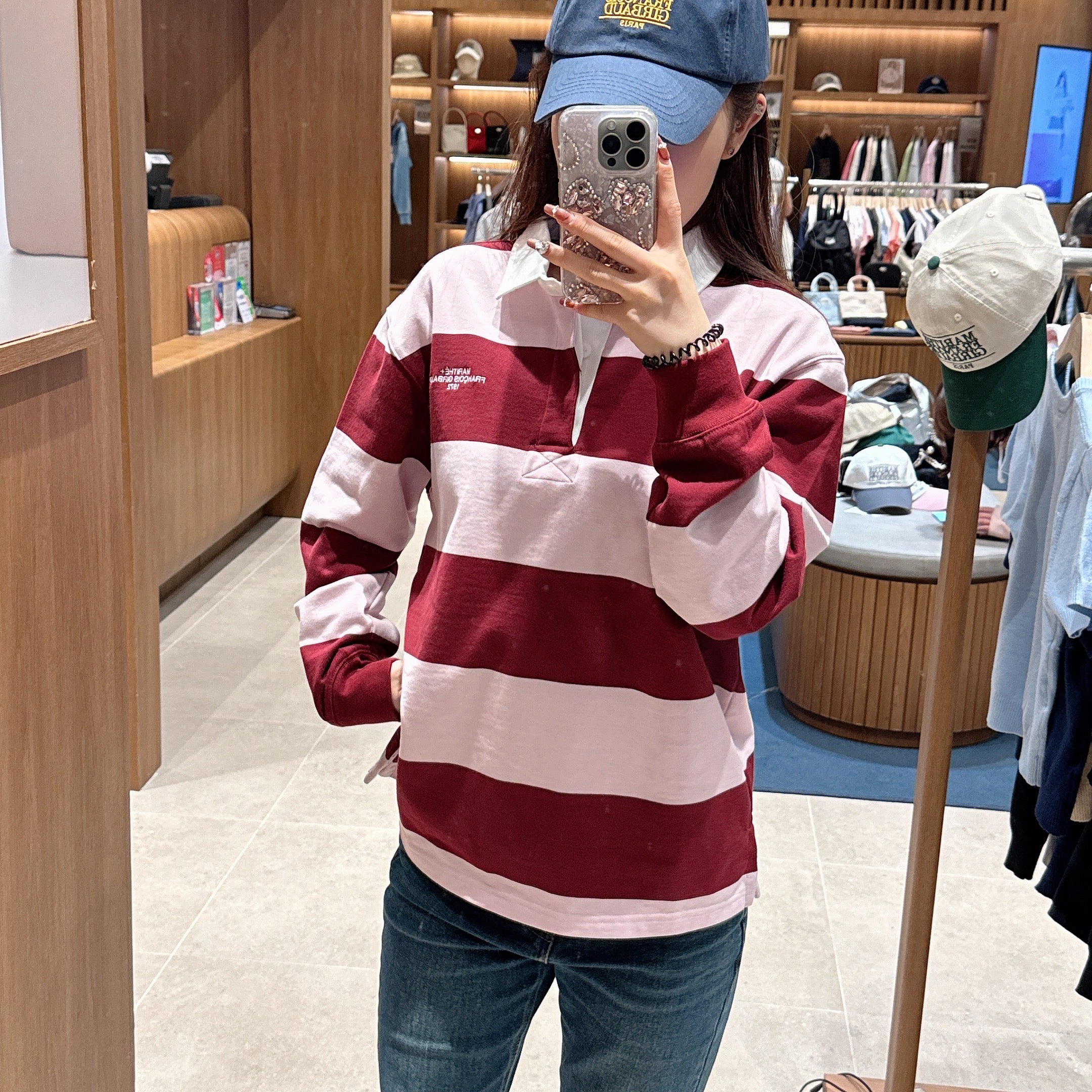 韓國 Marithe Francois Girbaud STRIPE RUGBY T-SHIRT【MF440】