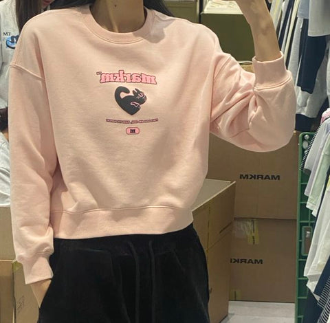 韓國 Markm HEART CAT SWEATSHIRT【MA063】 - Image