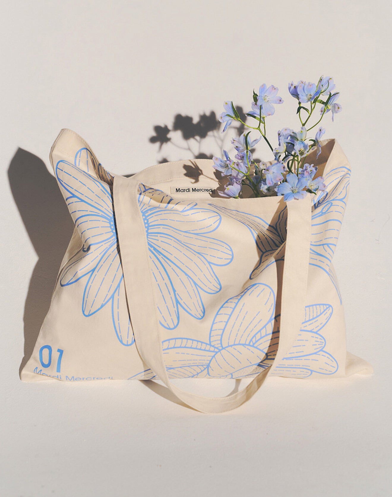 韓國 Mardi Mercredi CANVAS BAG TRIPLE FLOWER 【MM043】