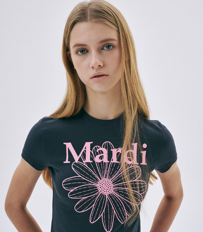 韓國 Mardi Mercredi CROPPED TSHIRT FLOWERMARDI【MM031】 - STT Mall HK 靚太網購