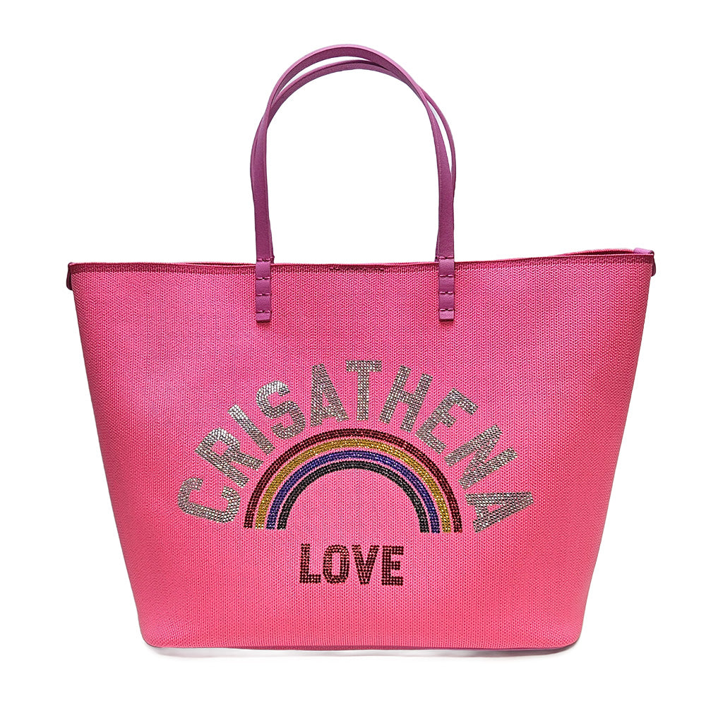 Crisathena Glam RainBow Love Large Tote Bag【SS070】