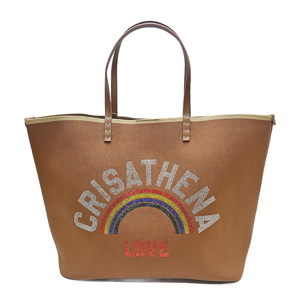Crisathena Glam RainBow Love Large Tote Bag【SS070】