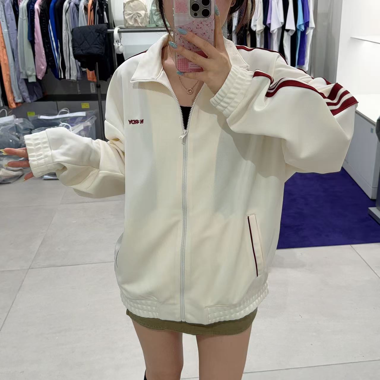 韓國 Nerdy Jacquard Tape Track Top【NY173】