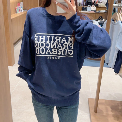【現貨】韓國 Marithe Francois Girbaud Classic Logo Knit Pullover 【MF296】 - STT Mall HK 靚太網購