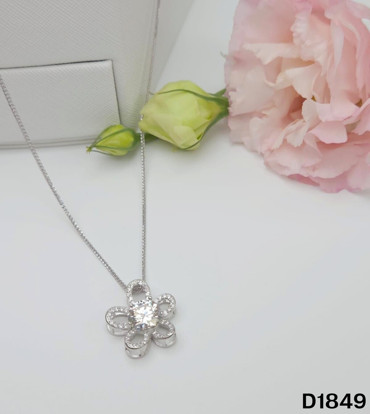 S925銀 莫桑鑽吊墜 D1849-3Ct【SS837】