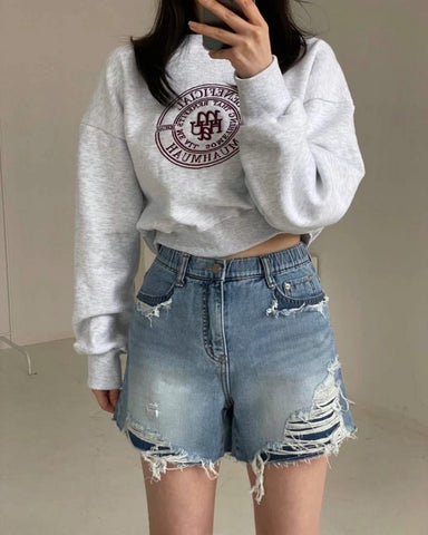 韓國 HowLuk 25SS 牛仔短褲【H5453】 - Image