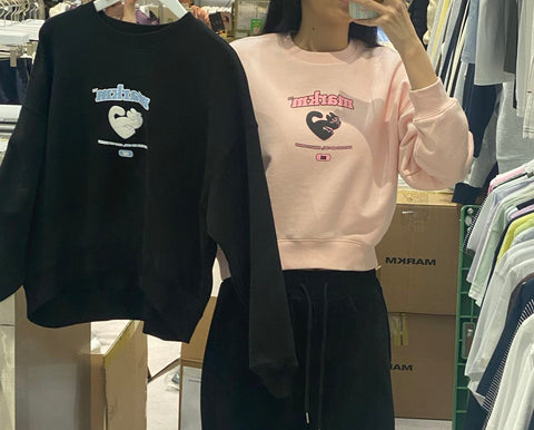 韓國 Markm HEART CAT SWEATSHIRT【MA063】 - Image