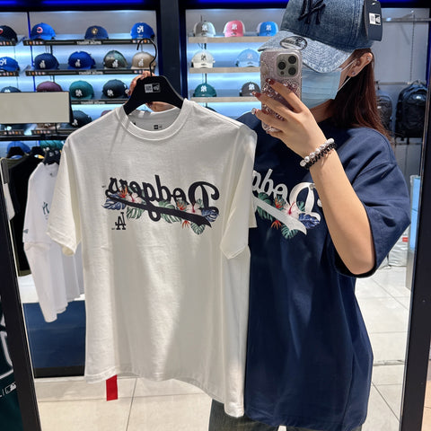 韓國 New Era LA Dodgers Flower Script T-shirt【NE088】