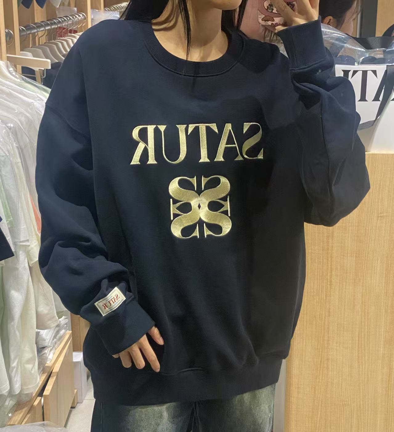 韓國 Satur (W) Classic Logo Sweatshirt【SR002】