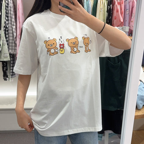 韓國 SPAO Rilakkuma Kuma's Free Time Short Sleeve T-Shirt【SP077】