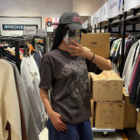 韓國 Ambler x Bellygom Unisex Angel Belly Overfit Short Sleeve T-Shirt【AR015】 - STT Mall HK 靚太網購