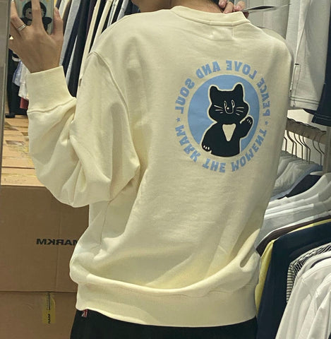 韓國 Markm Medallion Cat Sweatshirt【MA067】 - Image