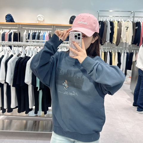 韓國 Markm MONO VINTAGE PRINT BOARDER SWEATSHIRT【MA082】 - Image