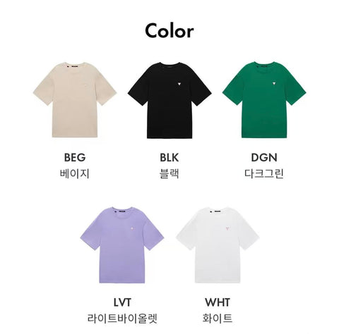 韓國 Guess Uni Semi Over Original Mini Triangle Short Sleeve T-shirt【GU009】