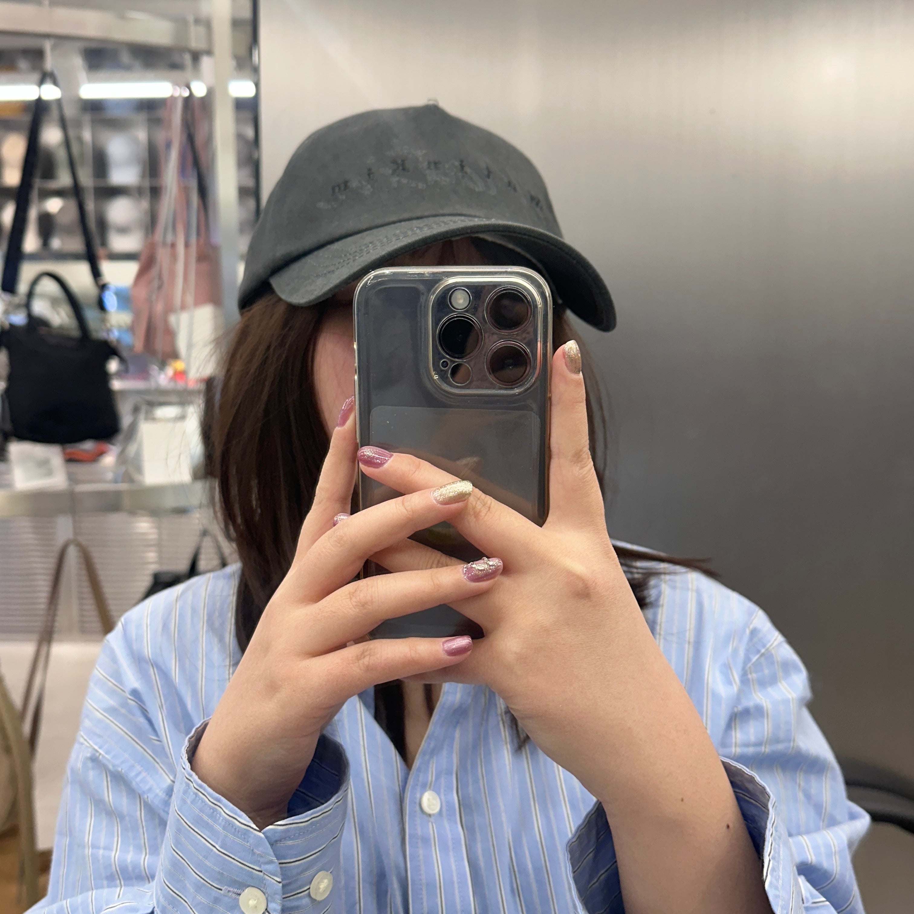 韓國 Matin Kim COTTON WASHED CRACK LOGO BALL CAP【MK031】
