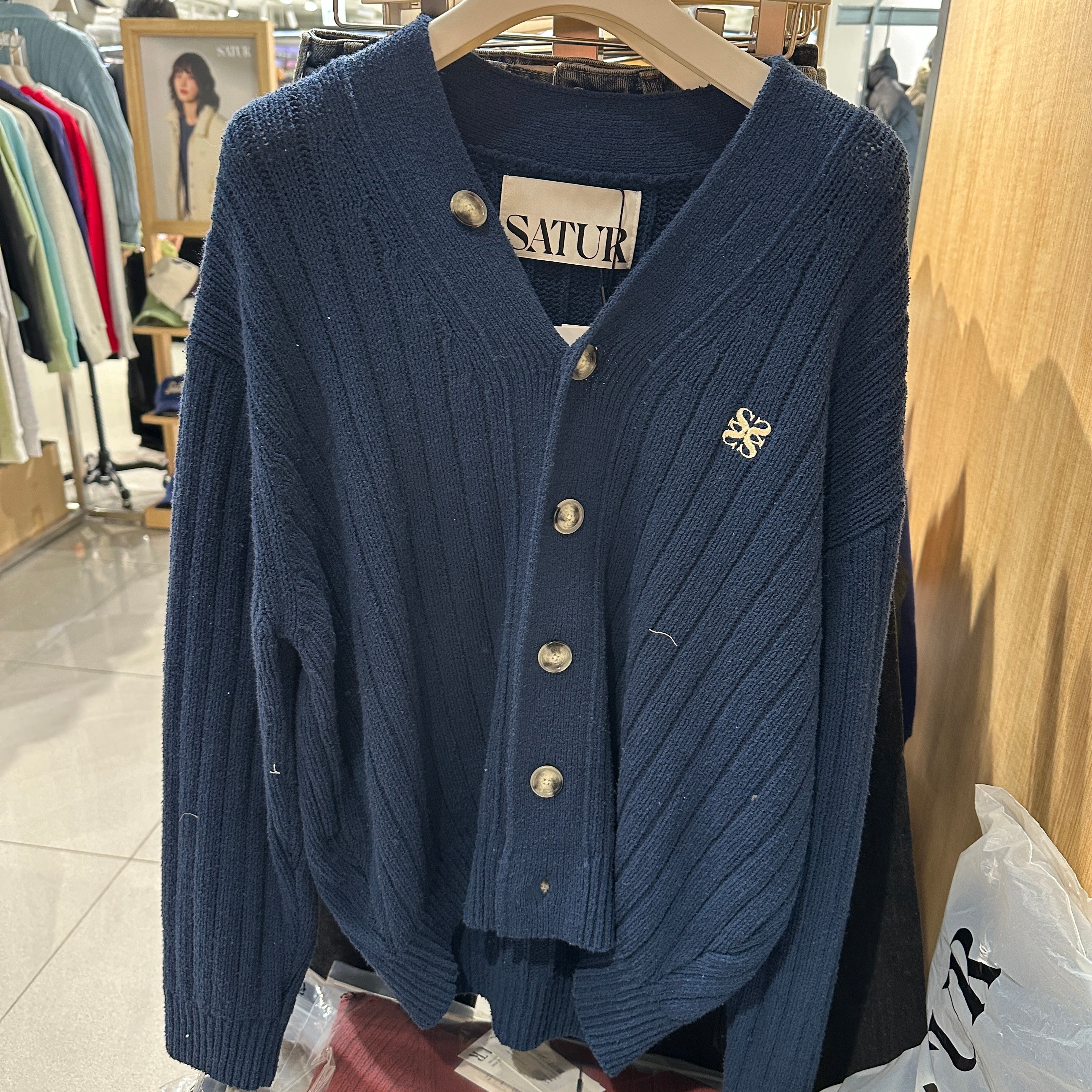 韓國 Satur Faro Over Size Boucle Cardigan【SR050】