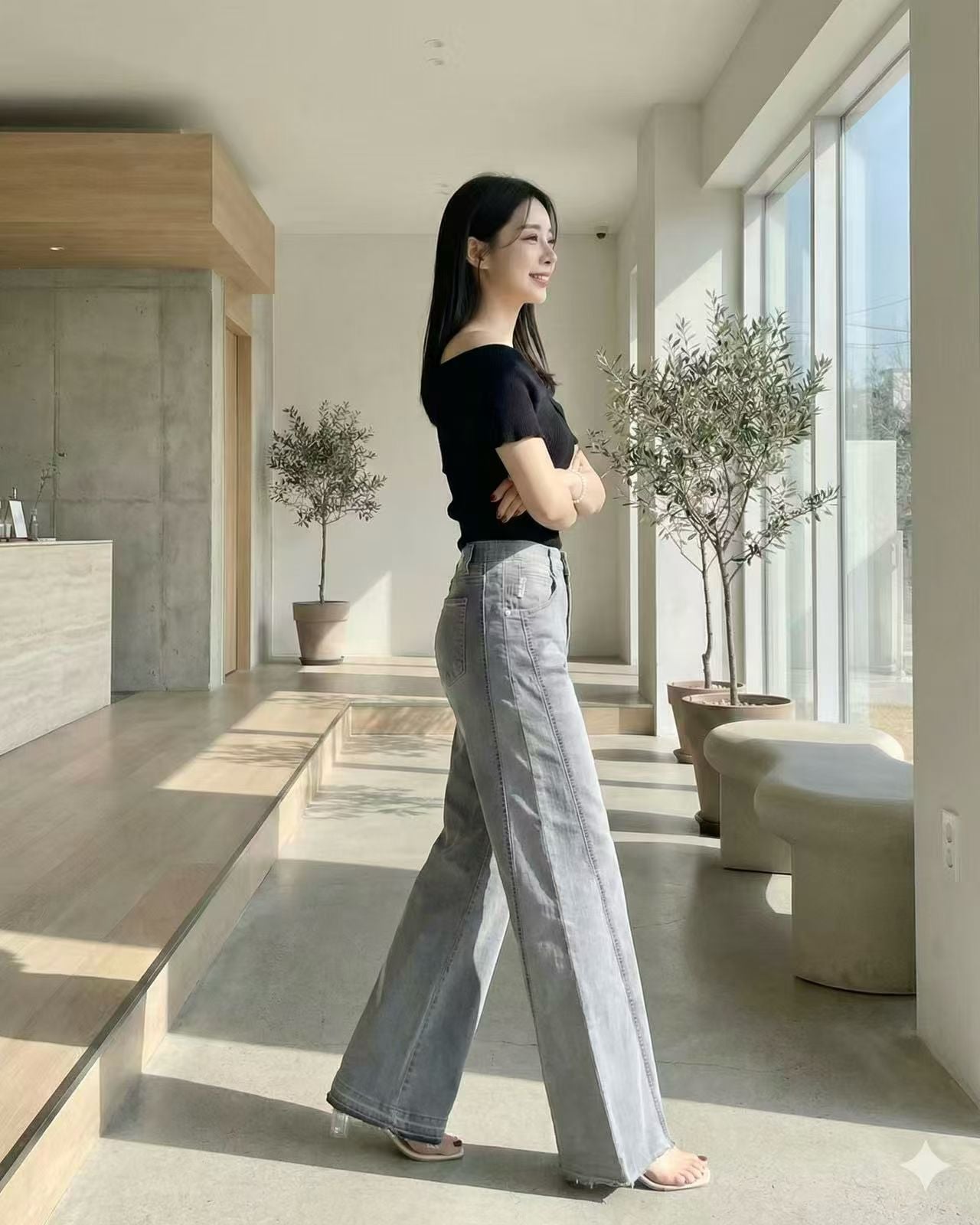 韓國 HowLuk 牛仔褲 (春季款)【H6016-1】