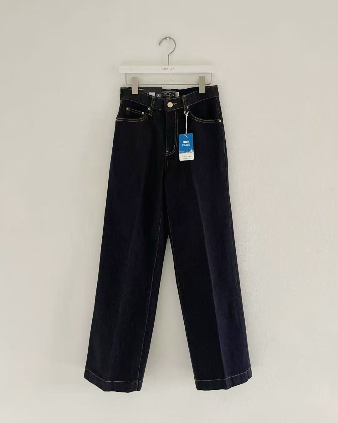 韓國 HowLuk 牛仔褲 刷薄毛 (冬季款)【H2520_1】