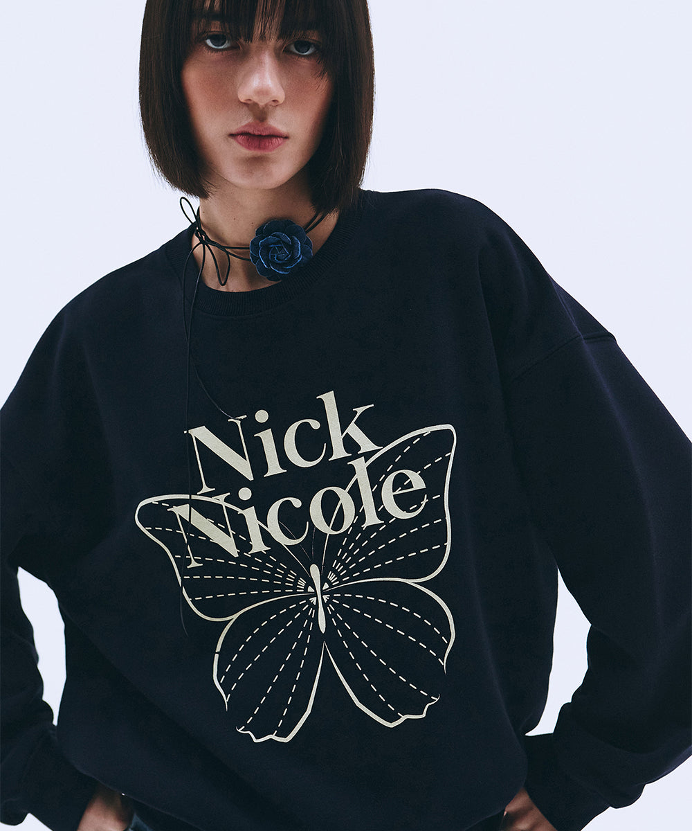 韓國 Nick Nicole Butterfly Signature Sweatshirt【NK001】