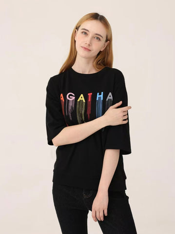 韓國 Agatha Multi Logo Drop 5-Piece T-shirt【AG021】