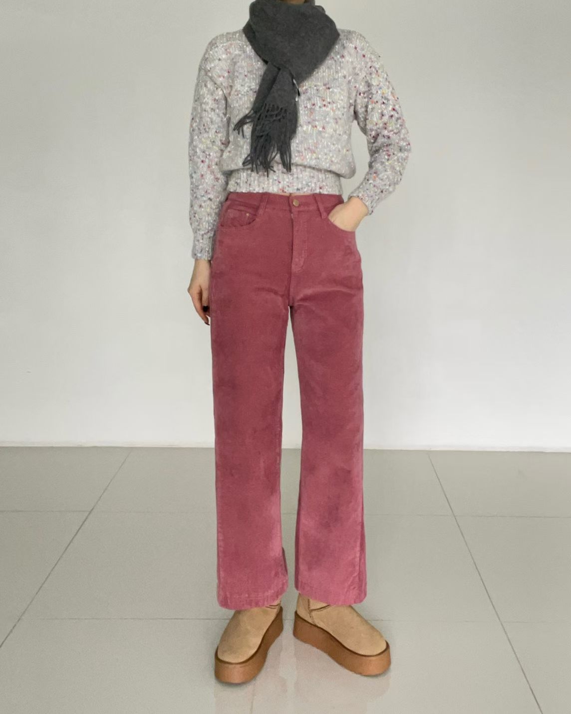 韓國 HowLuk 牛仔褲 刷薄毛 (冬季款)【H269】