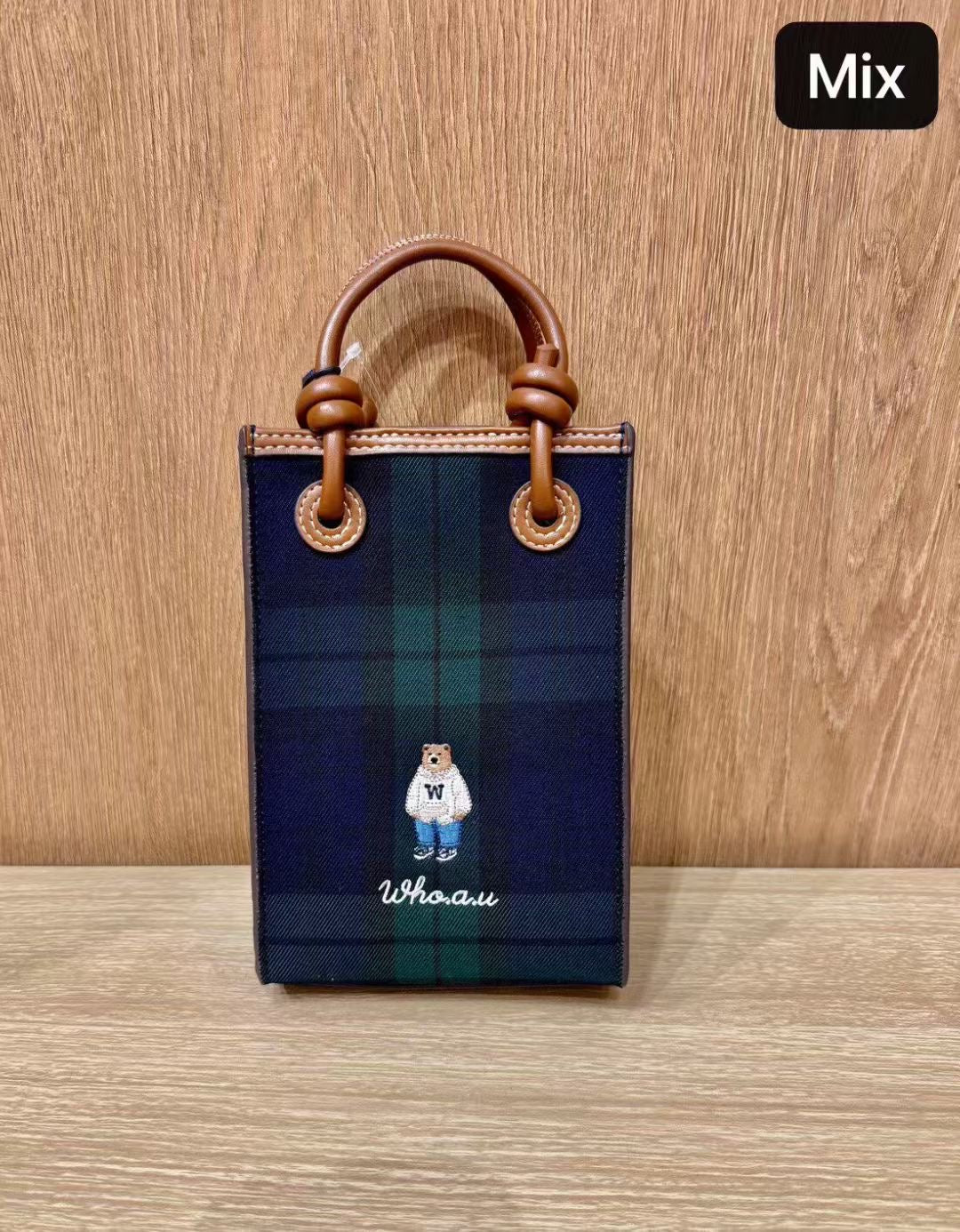 韓國 Who.A.U Canvas Mini Square Bag【WA211】
