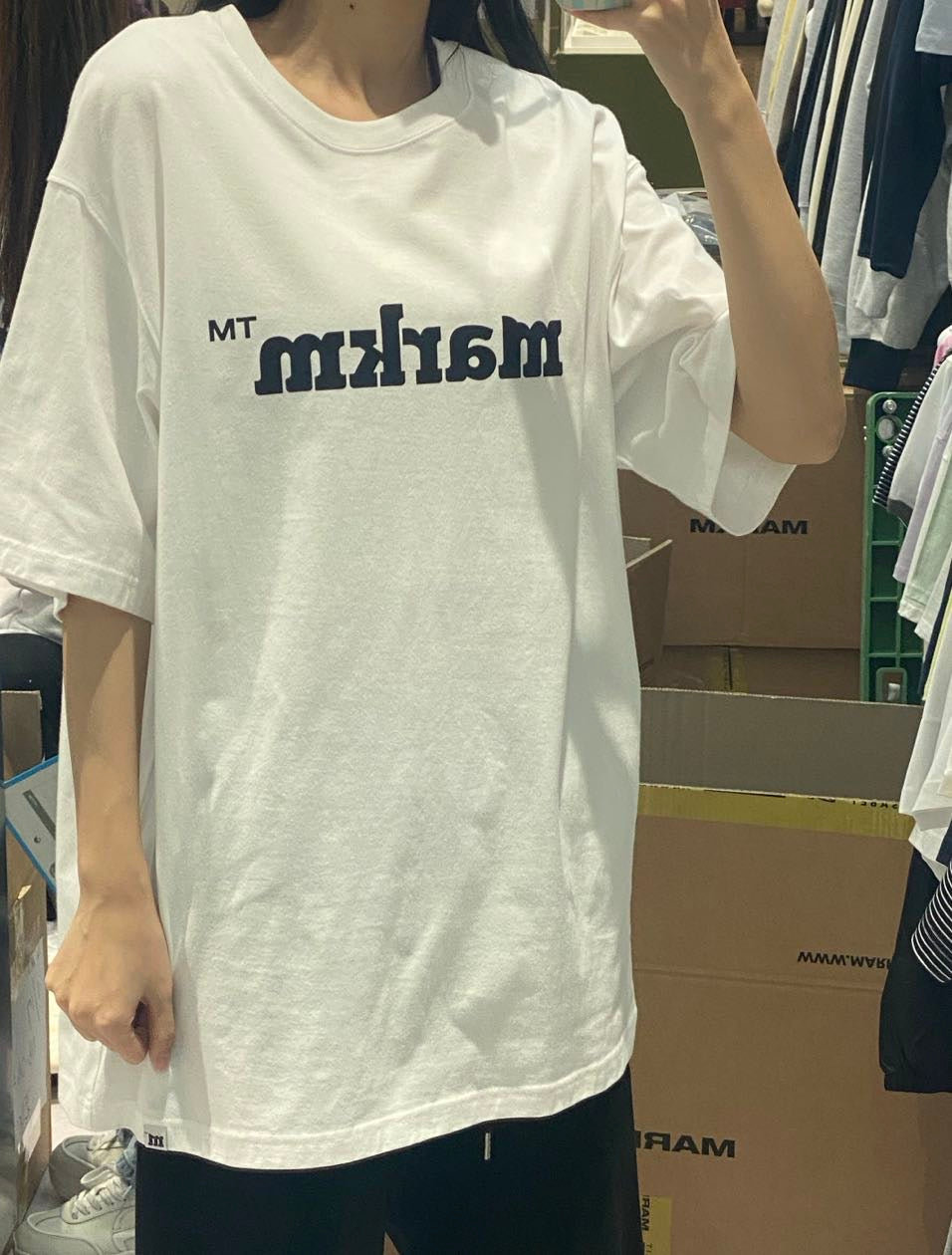 韓國 Markm BIG-FIT BIG LOGO TEE【MA062】 - STT Mall HK 靚太網購