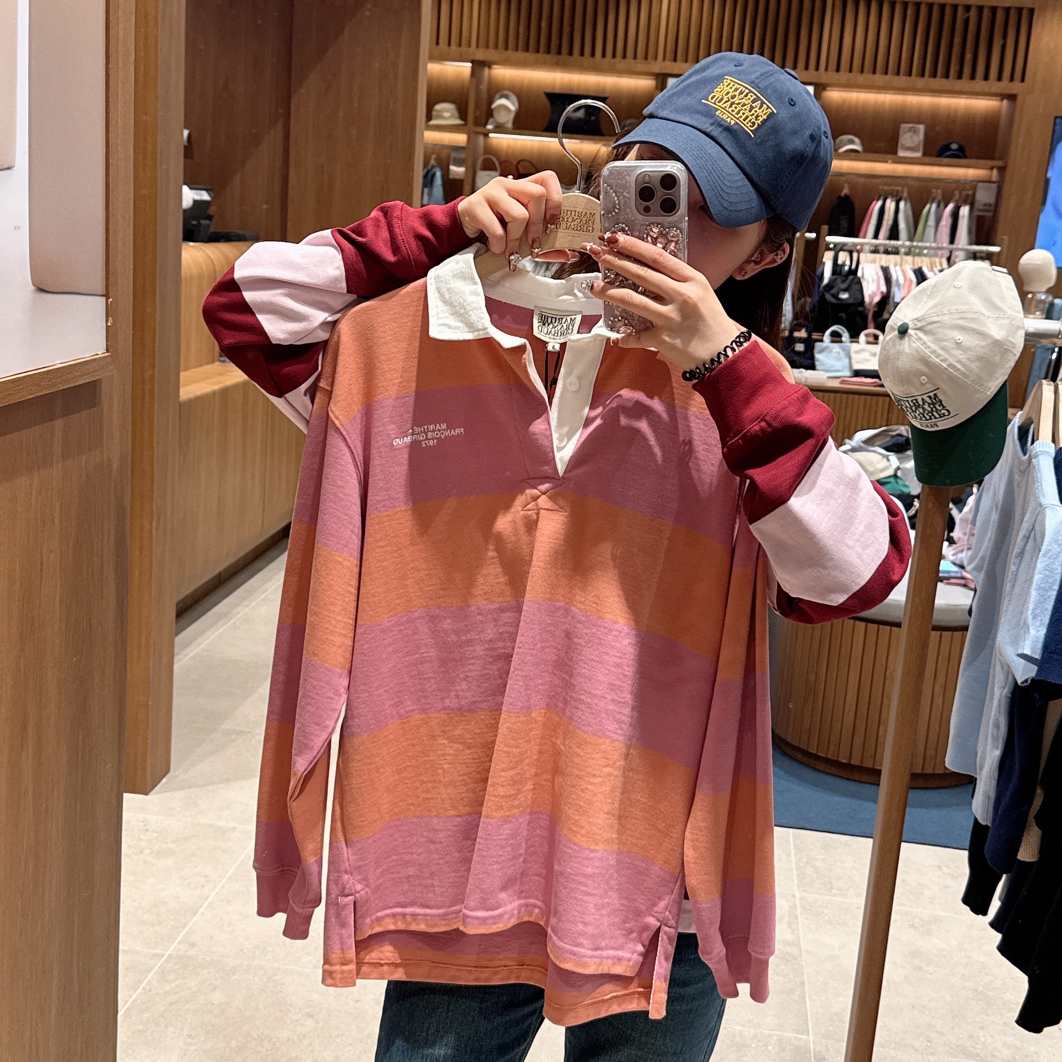 韓國 Marithe Francois Girbaud STRIPE RUGBY T-SHIRT【MF440】