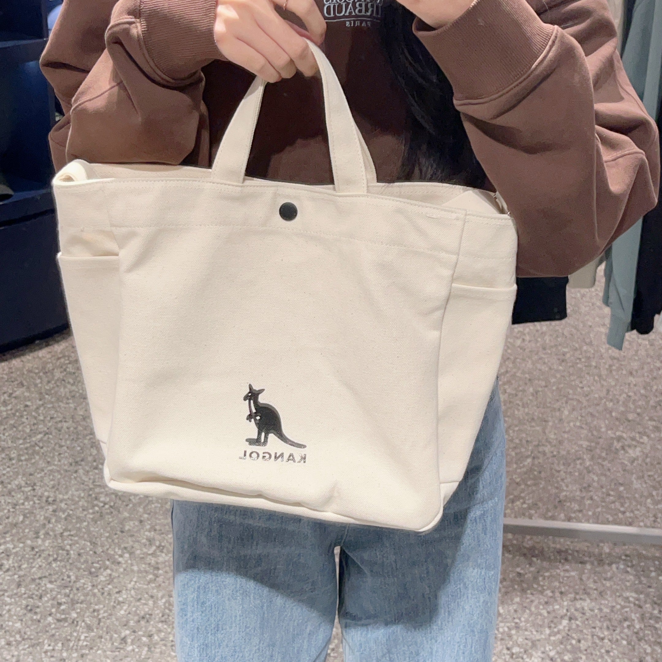 韓國 KANGOL New Canvas Tote Bag Harper【KL038】