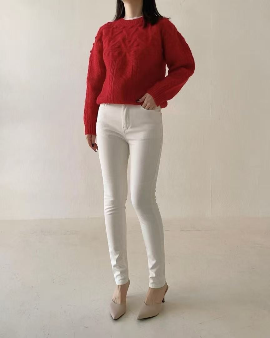 韓國 HowLuk 牛仔褲 刷薄毛  (冬季款)【H266】