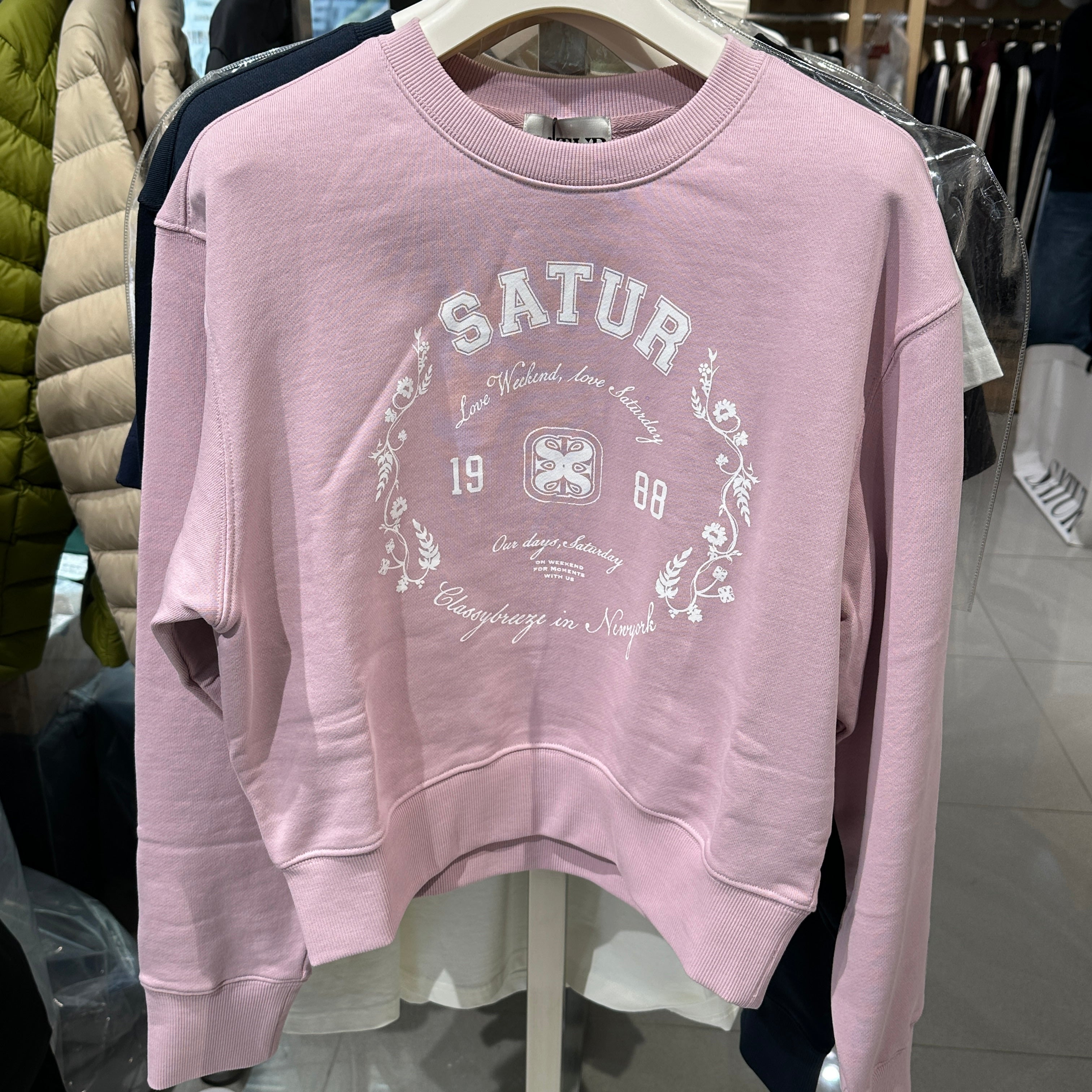 韓國 Satur (W) 1988 Classic Logo Sweatshirt【SR068】